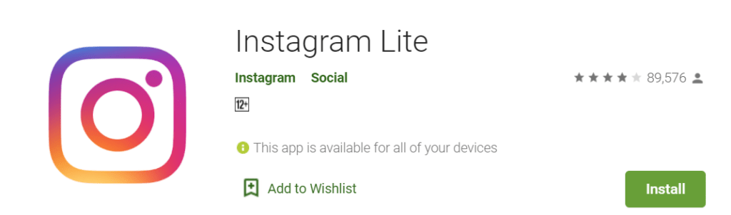 Instagram Lite is now available 